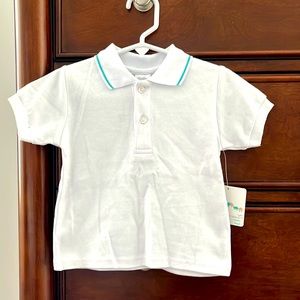 Starting Out White Collared Short Sleeve Polo -12months